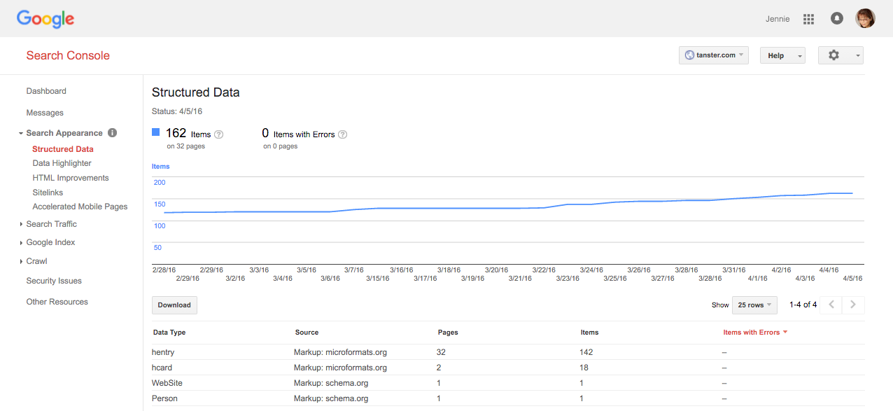 google-webmaster-structured-data