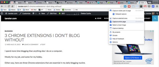 Awesome Screenshot Chrome extension